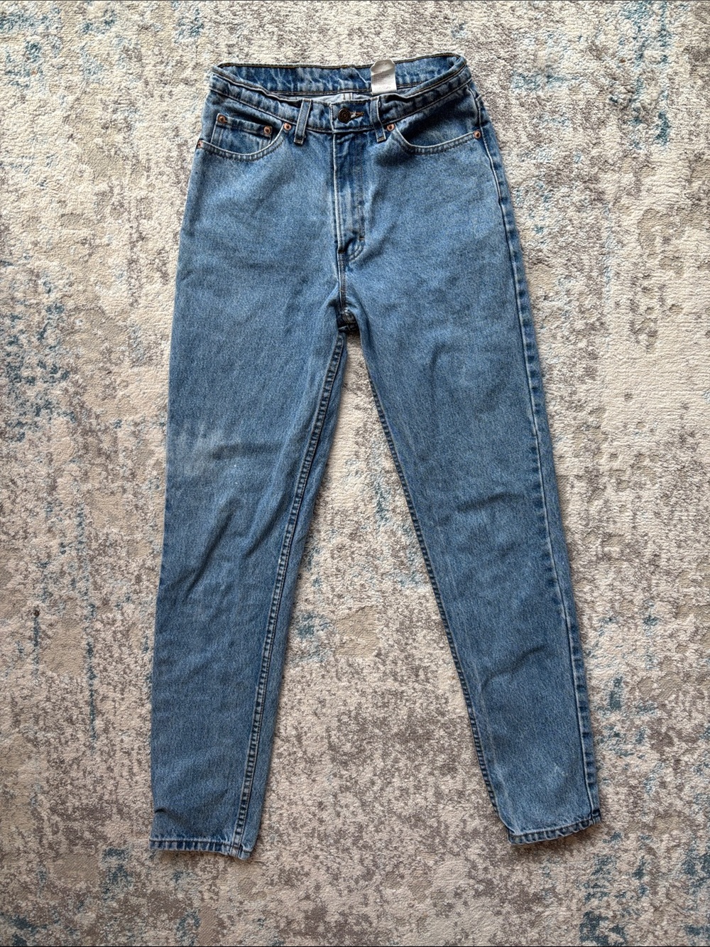 Jordache Vintage Light Blue Denim Jeans with Leather Patch